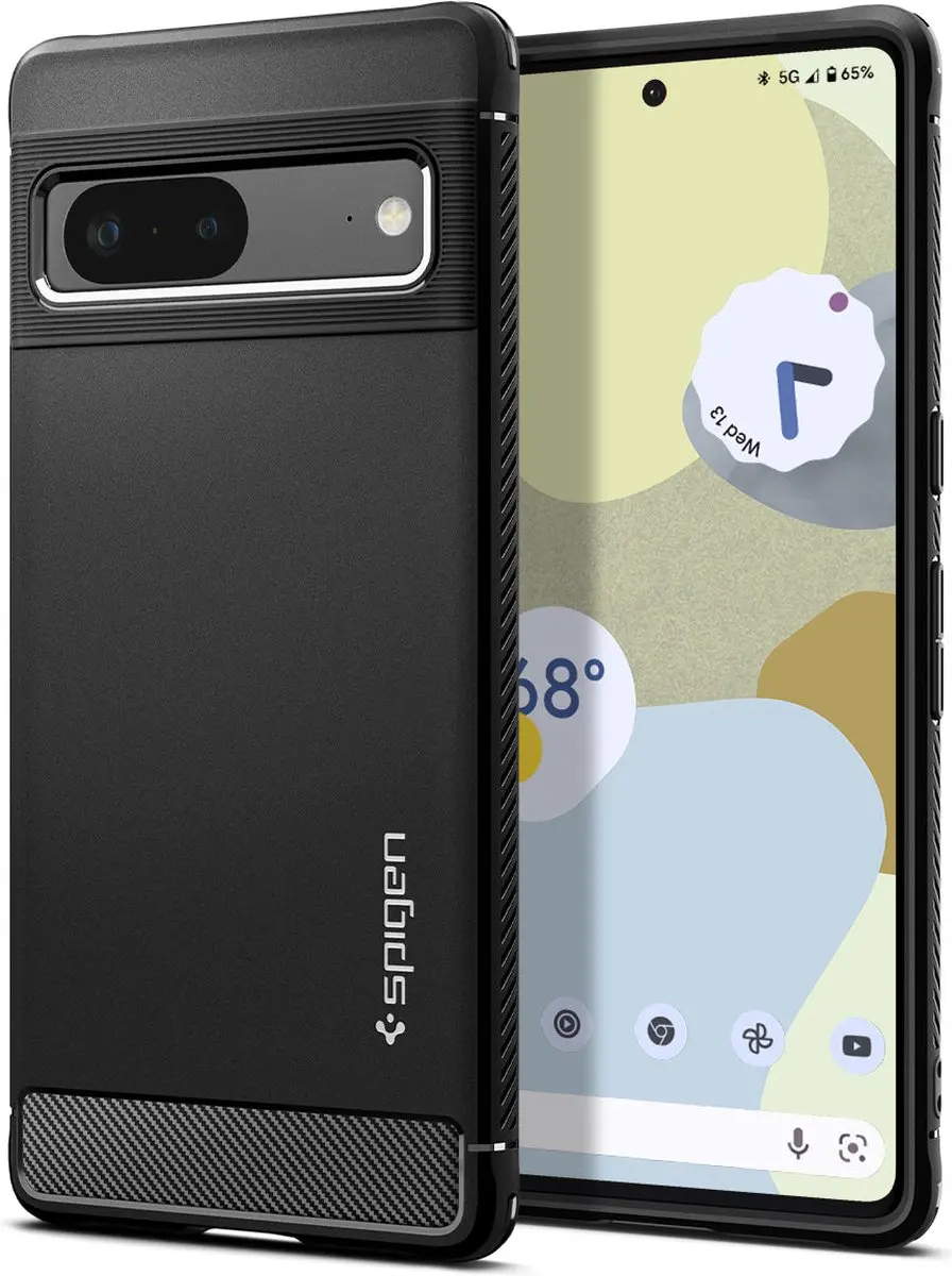 Spigen Rugged Armor ACS04698 Hoesje - Google Pixel 7 - Zwart