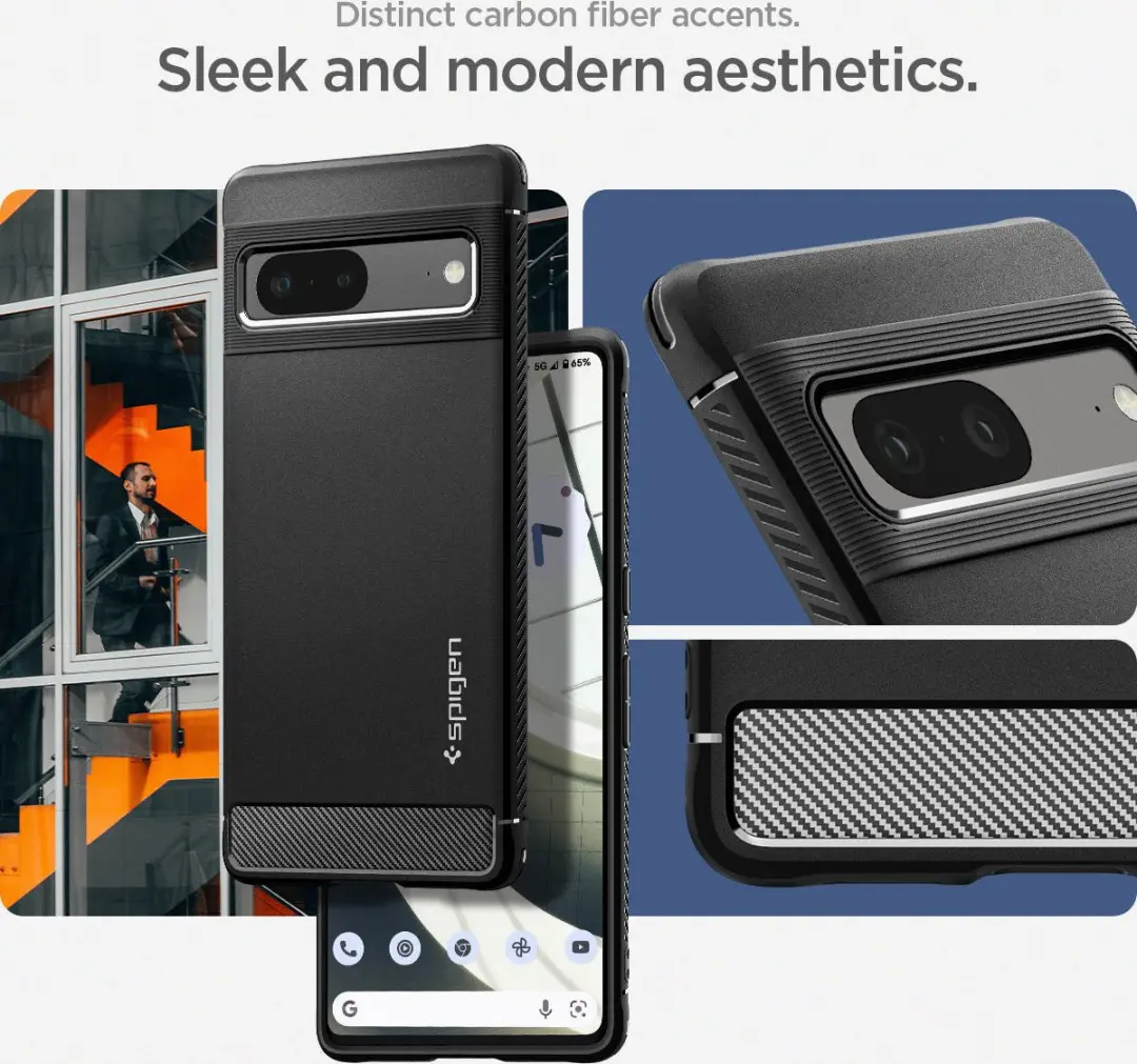 Spigen Rugged Armor ACS04698 Hoesje - Google Pixel 7 - Zwart
