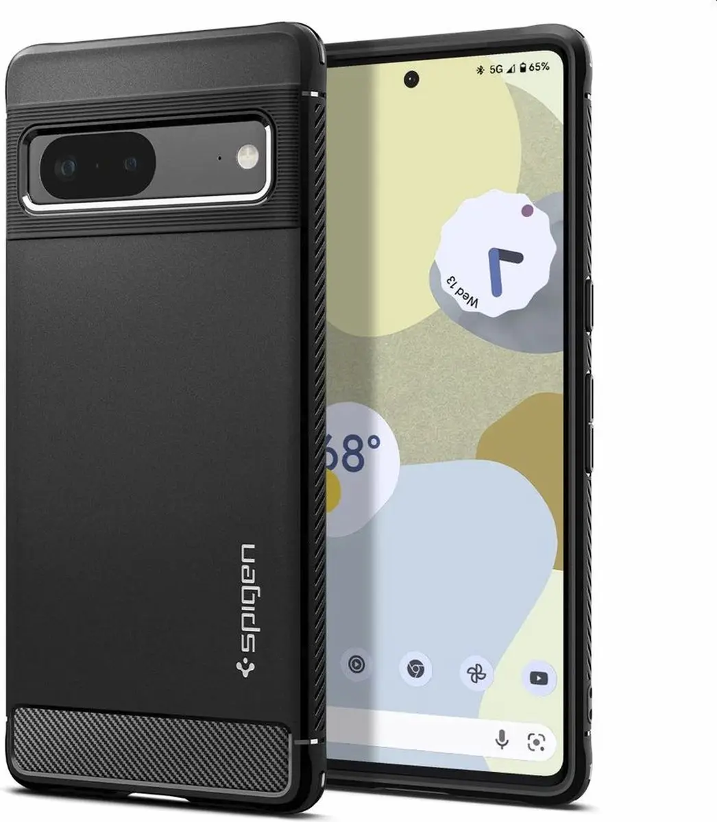 Spigen Rugged Armor ACS04698 Hoesje - Google Pixel 7 - Zwart