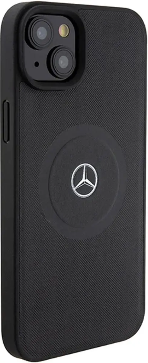 Mercedes-Benz Crossed Lines Back Case - iPhone 15 MagSafe - Zwart