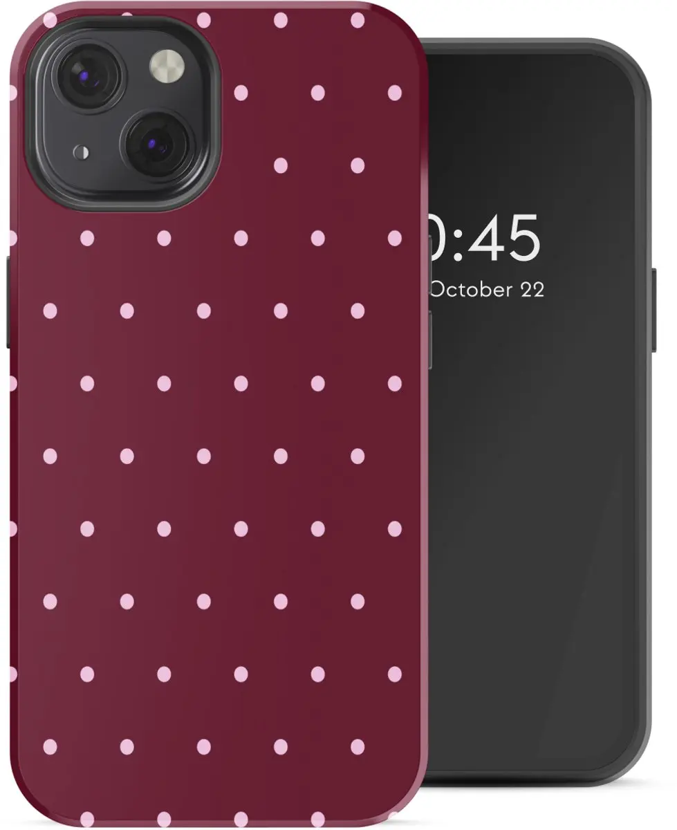 Selencia Hoesje iPhone 13 Happy Dots