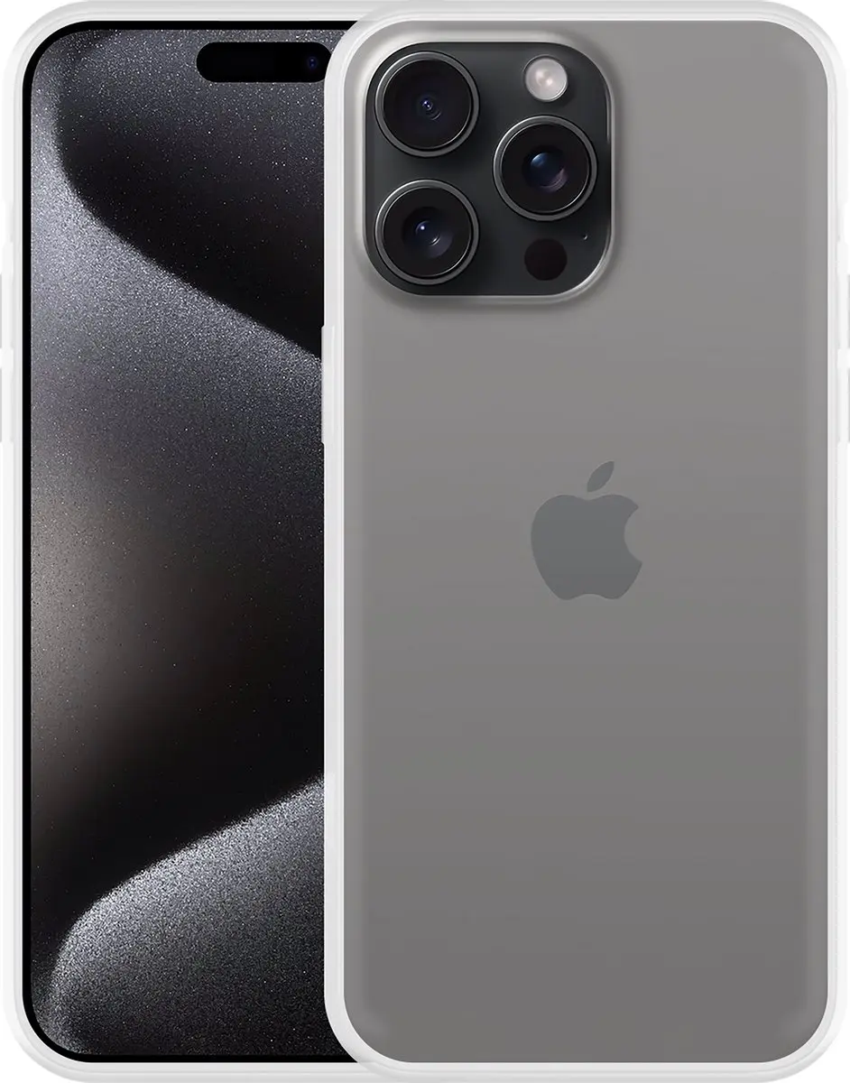 Just in Case iPhone 15 Pro Max Hoesje + Tempered Glas - Transparant - afbeelding 6 van 6