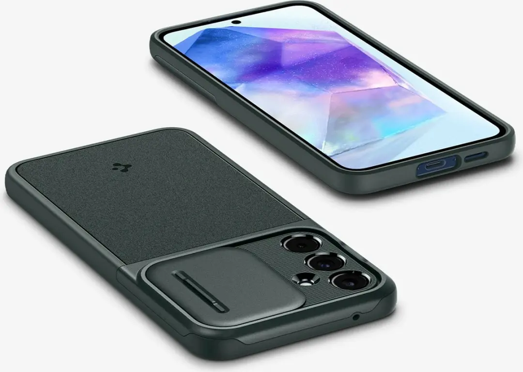 Spigen Optik Armor ACS07536 Hoesje - Samsung Galaxy A55 - Groen