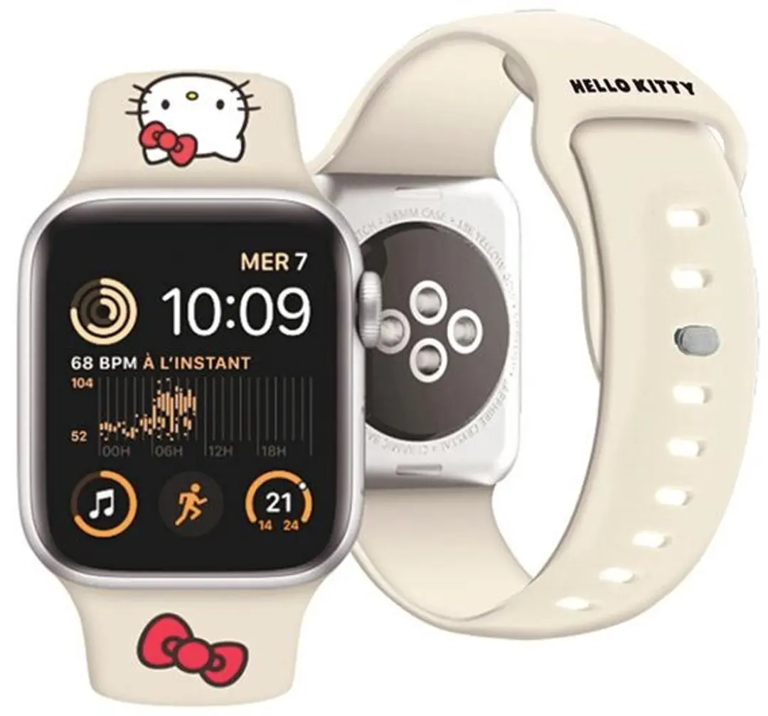 Hello Kitty Siliconen Hoofdband Apple Watch 38/40/41mm - Beige - afbeelding 6 van 6