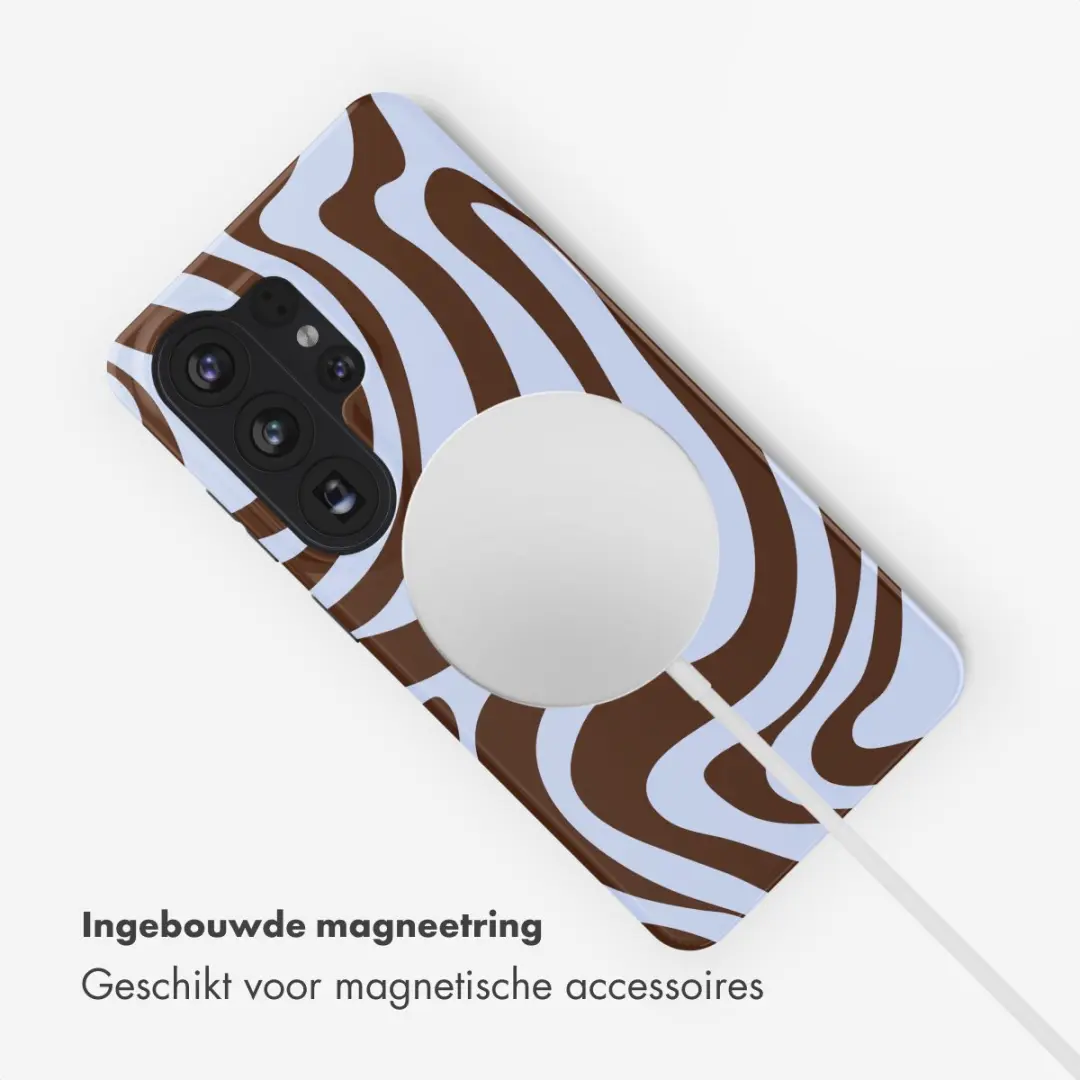 Selencia Hoesje Samsung Galaxy S26 Ultra - Dream Swirl Chocolate - MagSafe