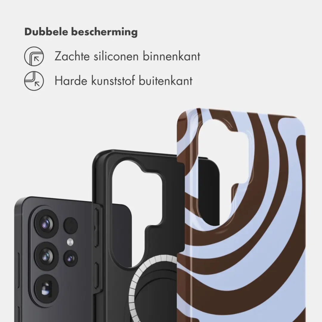 Selencia Hoesje Samsung Galaxy S26 Ultra - Dream Swirl Chocolate - MagSafe