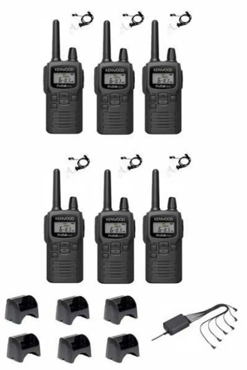 Kenwood PKT-300 ProTalk XLS PMR446 Portofoons - 6 Stuks - Zwart - afbeelding 6 van 6
