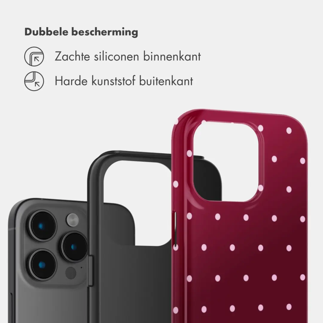 Selencia Hoesje iPhone 15 Pro - Backcover - Donkerrood