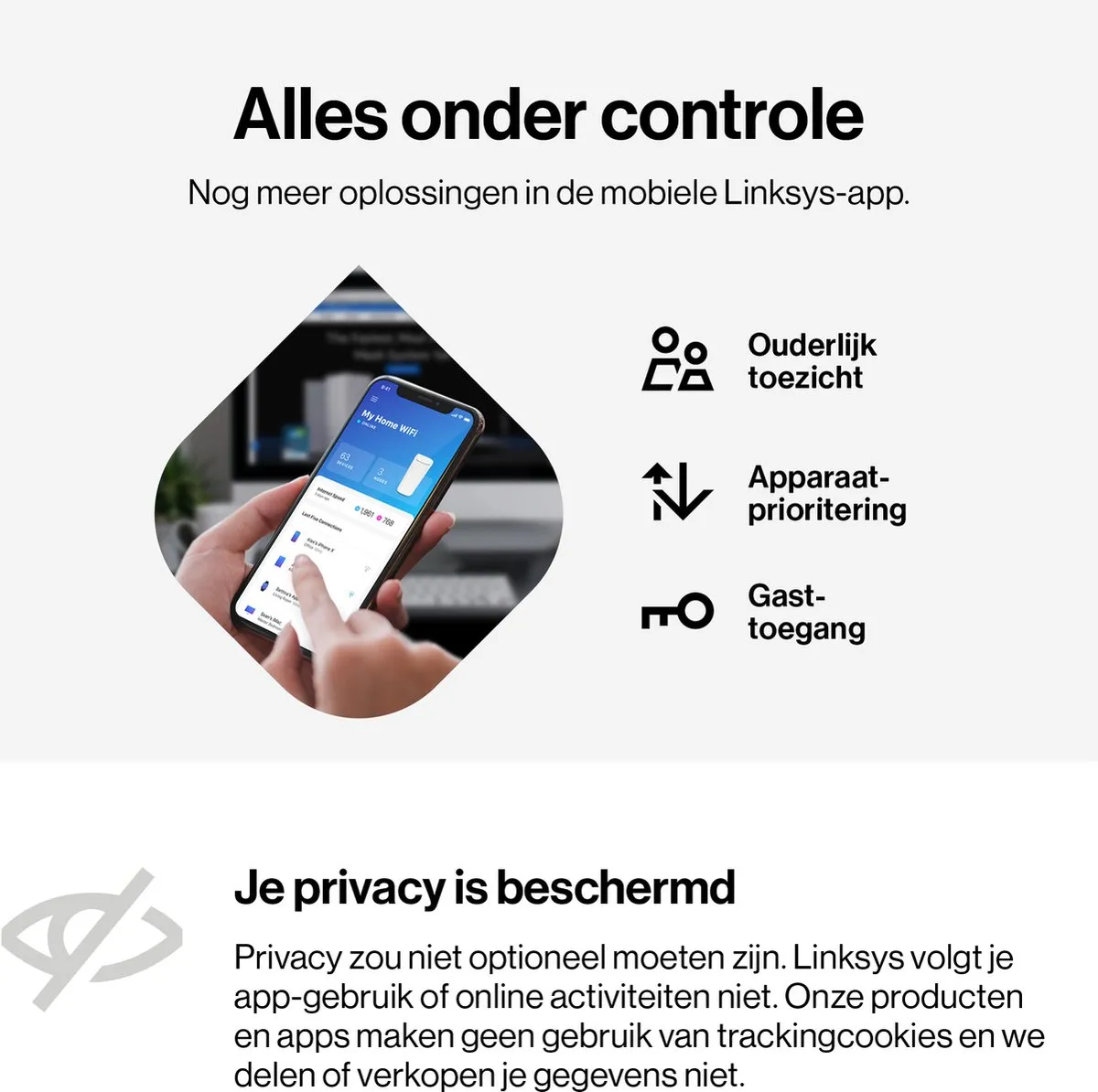 Linksys MBE7002 Velop Pro 7 - Mesh WiFi - WiFi Versterker - WiFi 7 - 11000 Mbps - 2-Pack - Wit