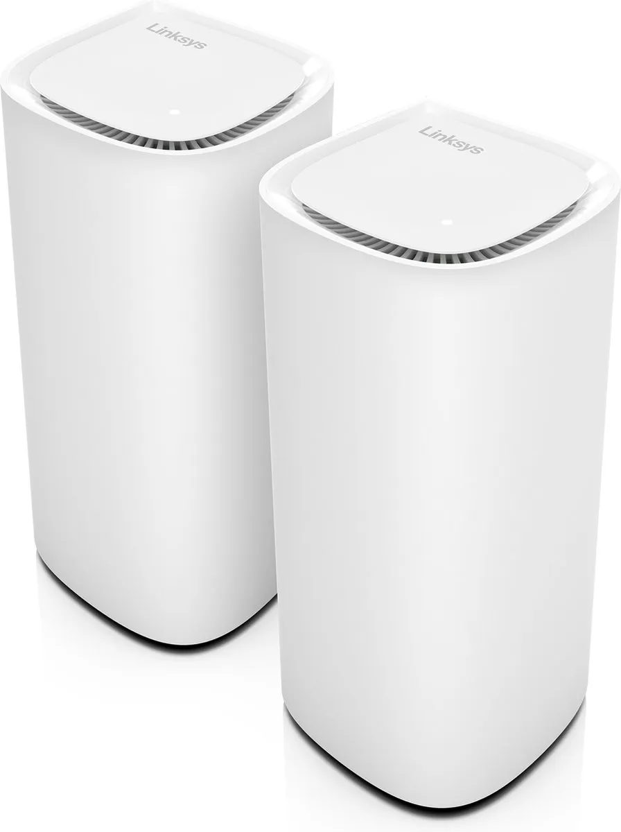 Linksys MBE7002 Velop Pro 7 - Mesh WiFi - WiFi Versterker - WiFi 7 - 11000 Mbps - 2-Pack - Wit