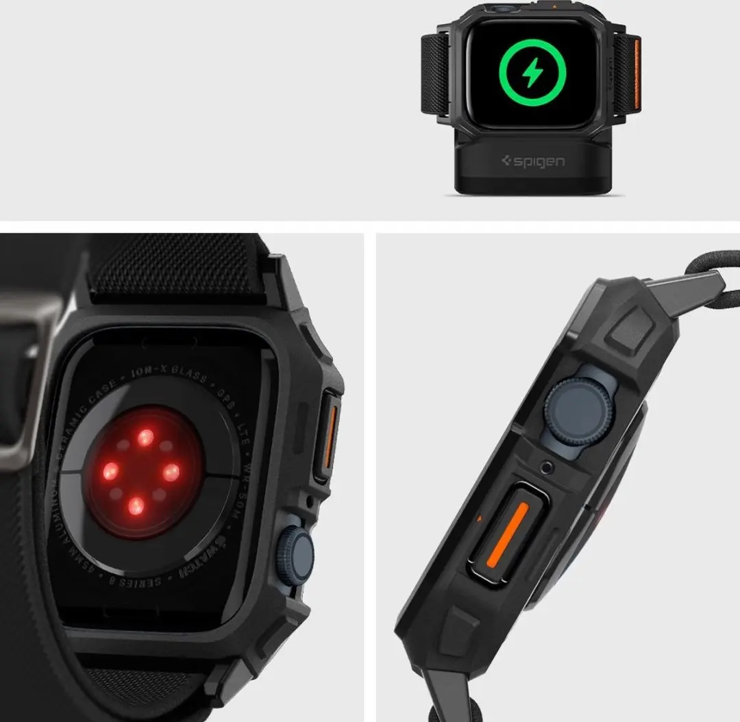 Spigen Lite Fit Pro Hoesje Apple Watch 44mm - Mat Zwart