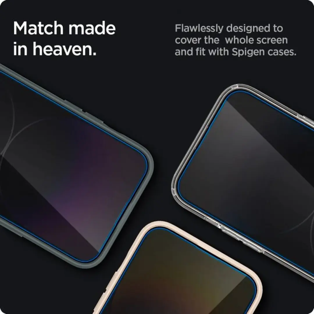 Spigen Apple iPhone 14 Pro Max Privacy Glass - Zwart - afbeelding 2 van 6