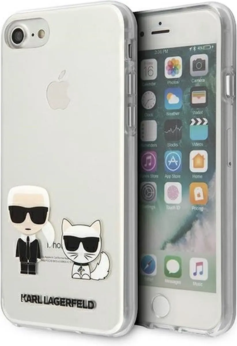 Karl Lagerfeld KLHCI8CKTR iPhone Hoesje - Transparant - afbeelding 2 van 6