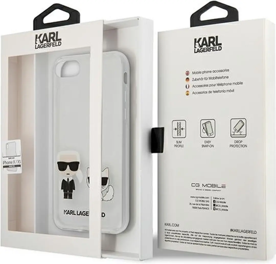 Karl Lagerfeld KLHCI8CKTR iPhone Hoesje - Transparant - afbeelding 6 van 6