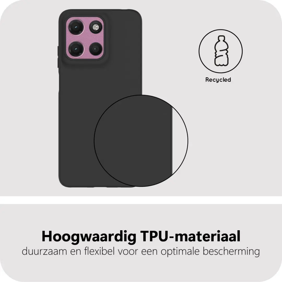 Just in Case Moto G17/G17 Power Hoesje met Koord - Zwart - afbeelding 6 van 6