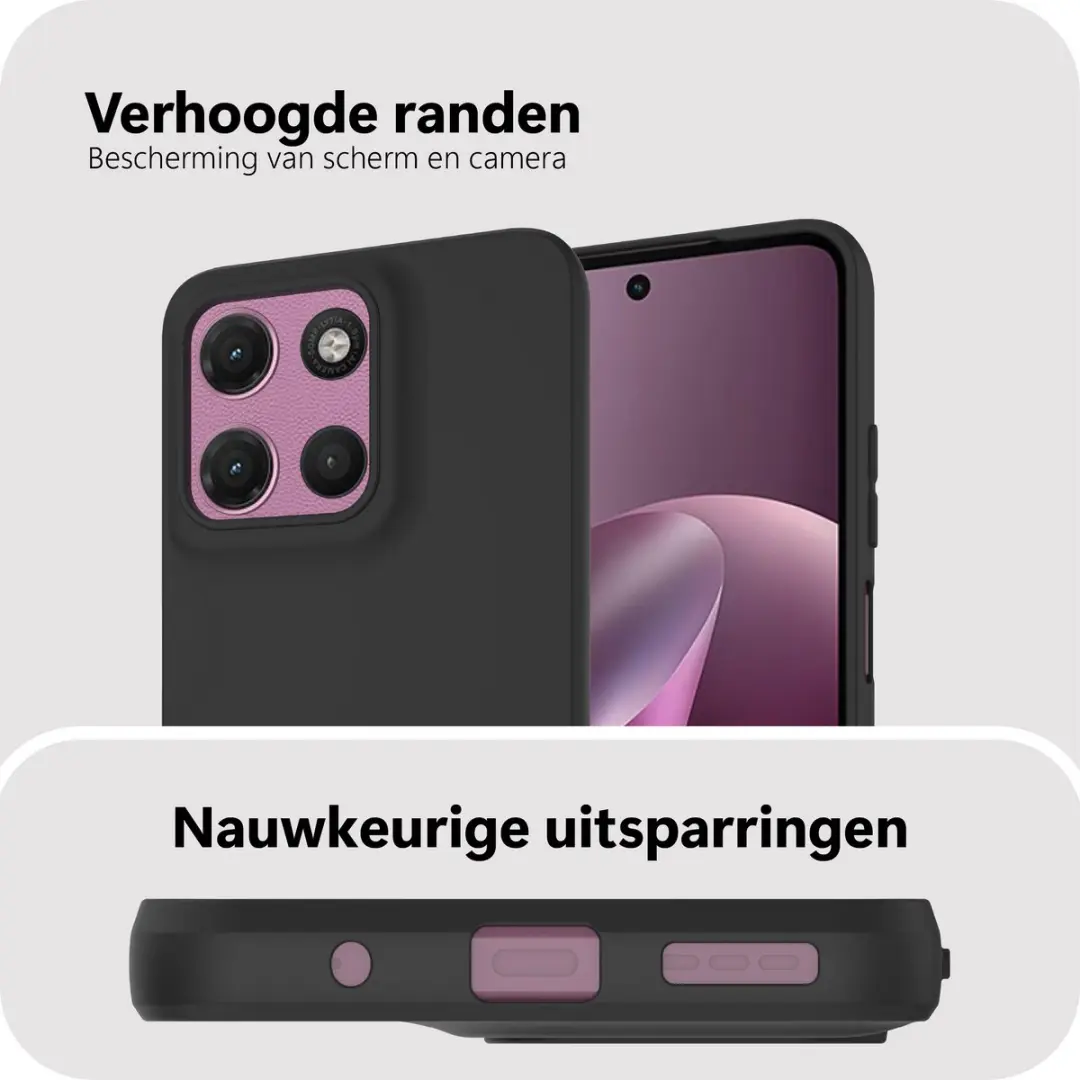 Just in Case Moto G17/G17 Power Hoesje met Koord - Zwart