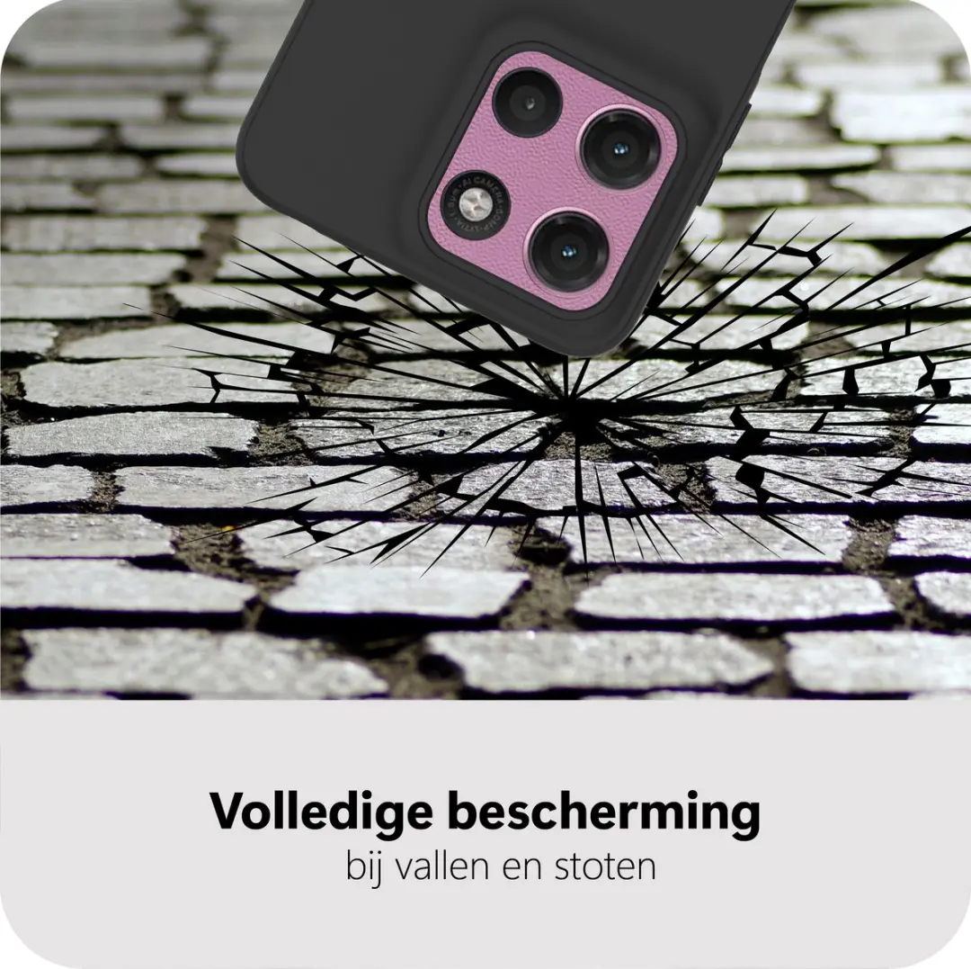 Just in Case Moto G17/G17 Power Hoesje met Koord - Zwart