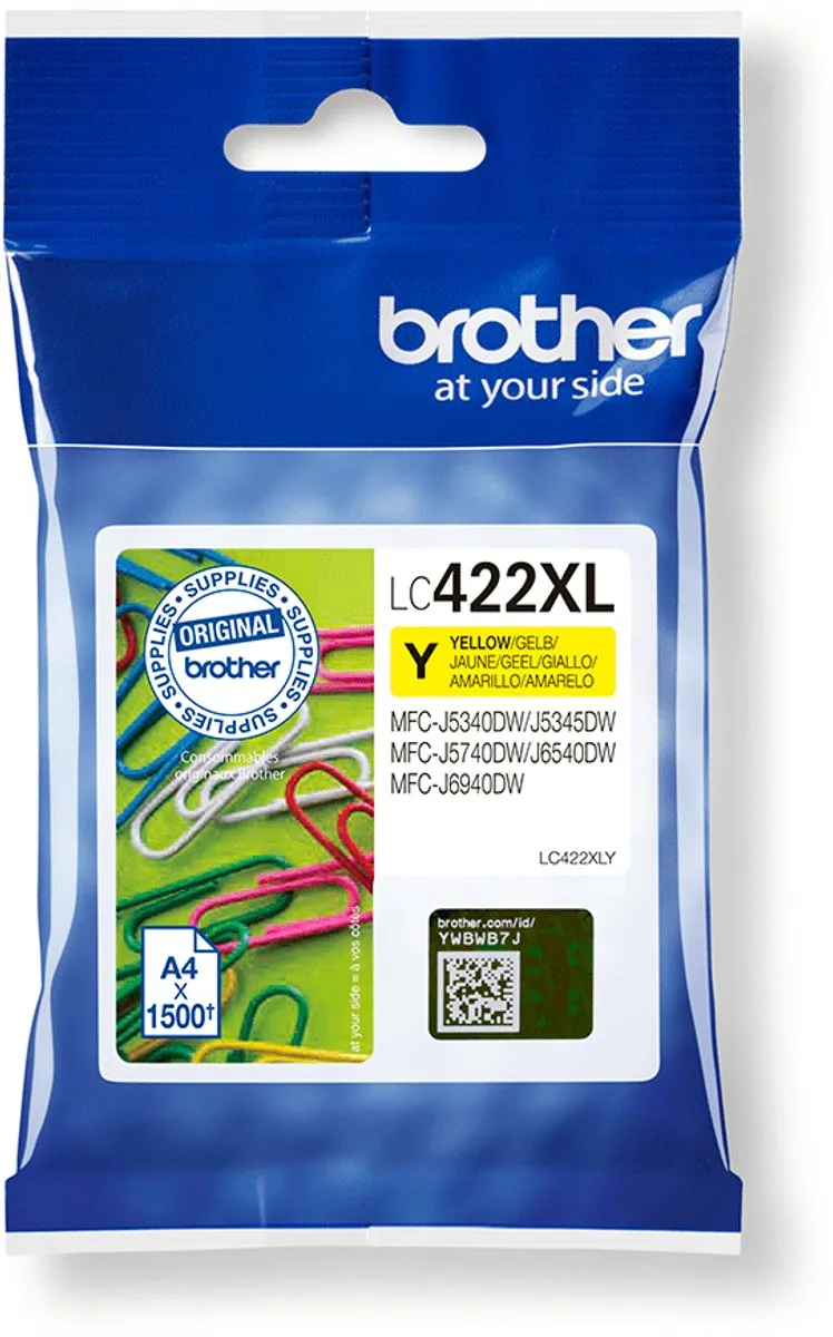 Brother LC-422XLY Inktcartridge - Geel