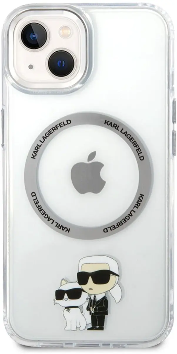 Karl Lagerfeld Hoesje iPhone 14 MagSafe - Transparant KLHMP14SHNKCIT - afbeelding 5 van 5