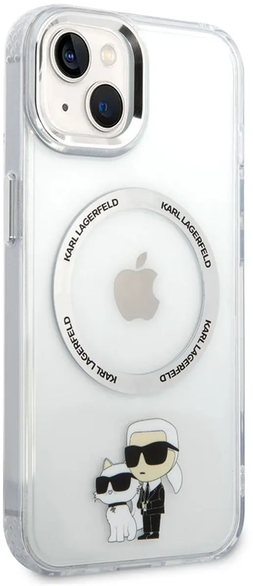 Karl Lagerfeld Hoesje iPhone 14 MagSafe - Transparant KLHMP14SHNKCIT - afbeelding 2 van 5