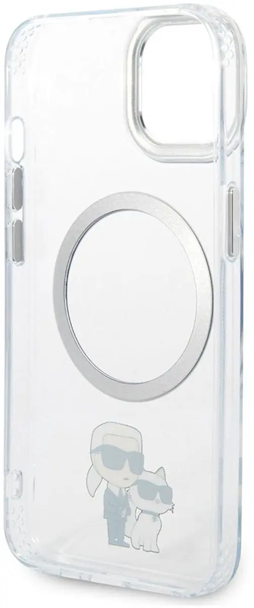 Karl Lagerfeld Hoesje iPhone 14 MagSafe - Transparant KLHMP14SHNKCIT - afbeelding 4 van 5
