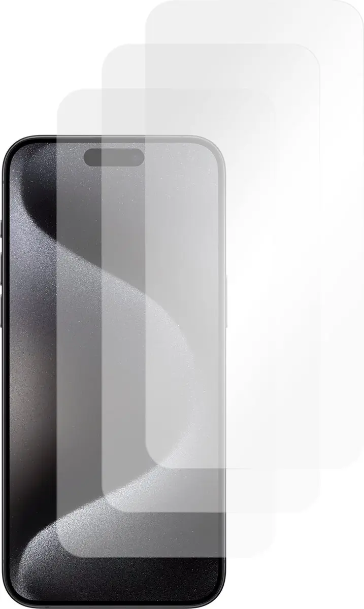Just in Case Tempered Glas iPhone 15 Pro Max - 3 Stuks