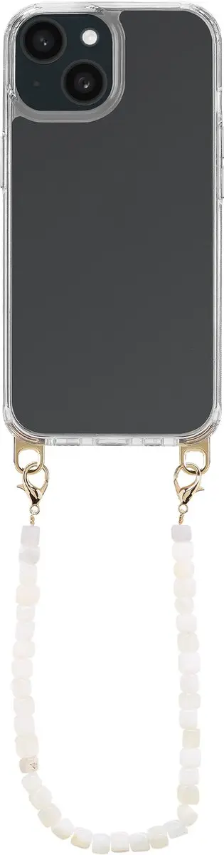 Selencia Transparant Hoesje iPhone 15 - Pearl White