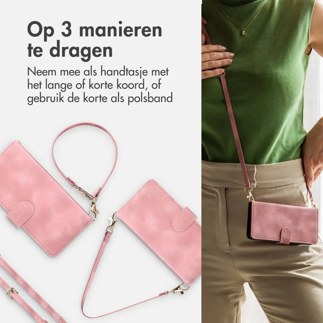 Imoshion Bookcase Hoesje Moto G77 - 3 Pasjes - Roze