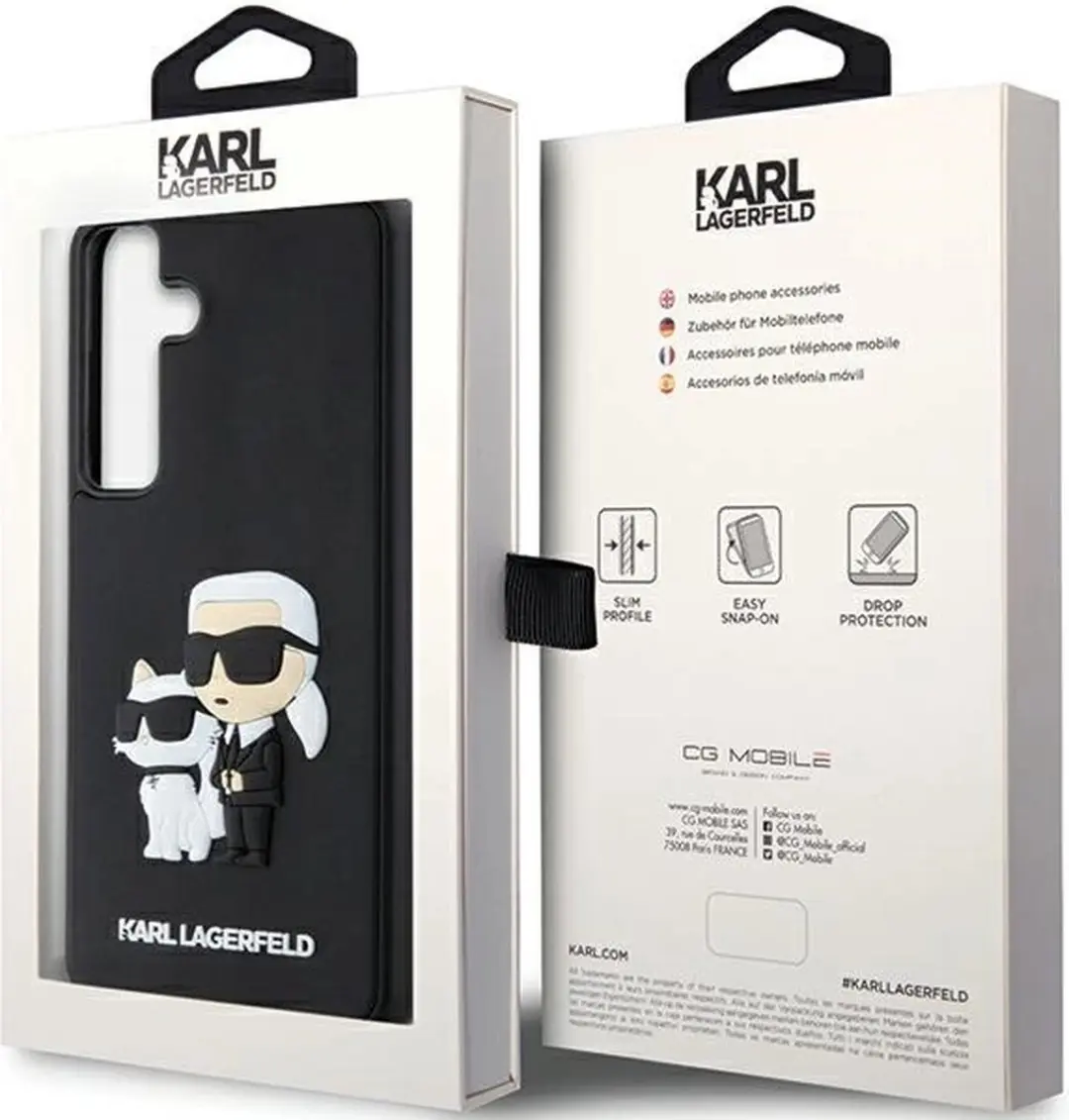 Karl Lagerfeld Galaxy S24+ Hoesje - Black - 2 Stuks - afbeelding 4 van 6