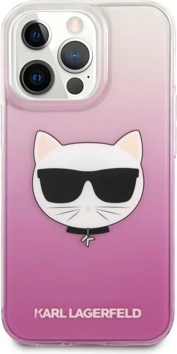 Karl Lagerfeld Transparant Roze Telefoonhoesje iPhone 13 Pro - MagSafe - afbeelding 5 van 6