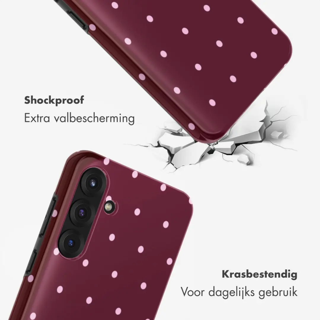 Selencia Hoesje Samsung Galaxy S25 FE - Backcover Donkerrood