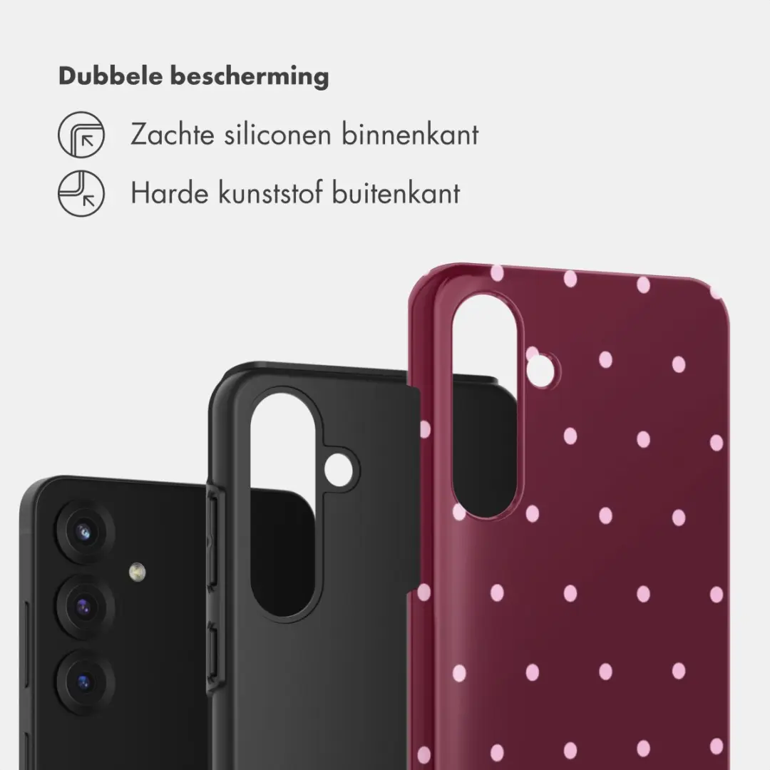 Selencia Hoesje Samsung Galaxy S25 FE - Backcover Donkerrood