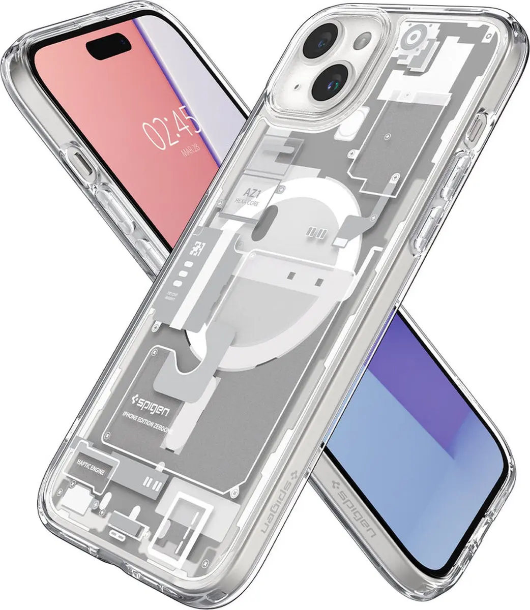 Spigen Ultra Hybrid MagFit iPhone 15 Back Cover - Wit - MagSafe - afbeelding 6 van 6