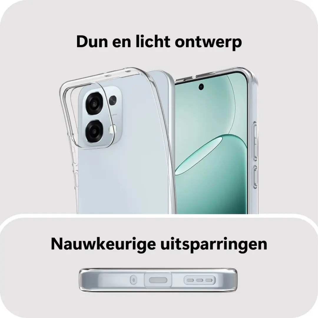 Just in Case Oppo A6 Pro Siliconen Hoesje - MOO2844KL0 - Transparant