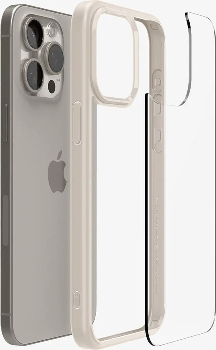 Spigen Ultra Hybrid Hoesje iPhone 15 Pro - Titanium - 8809971221030 - afbeelding 2 van 6
