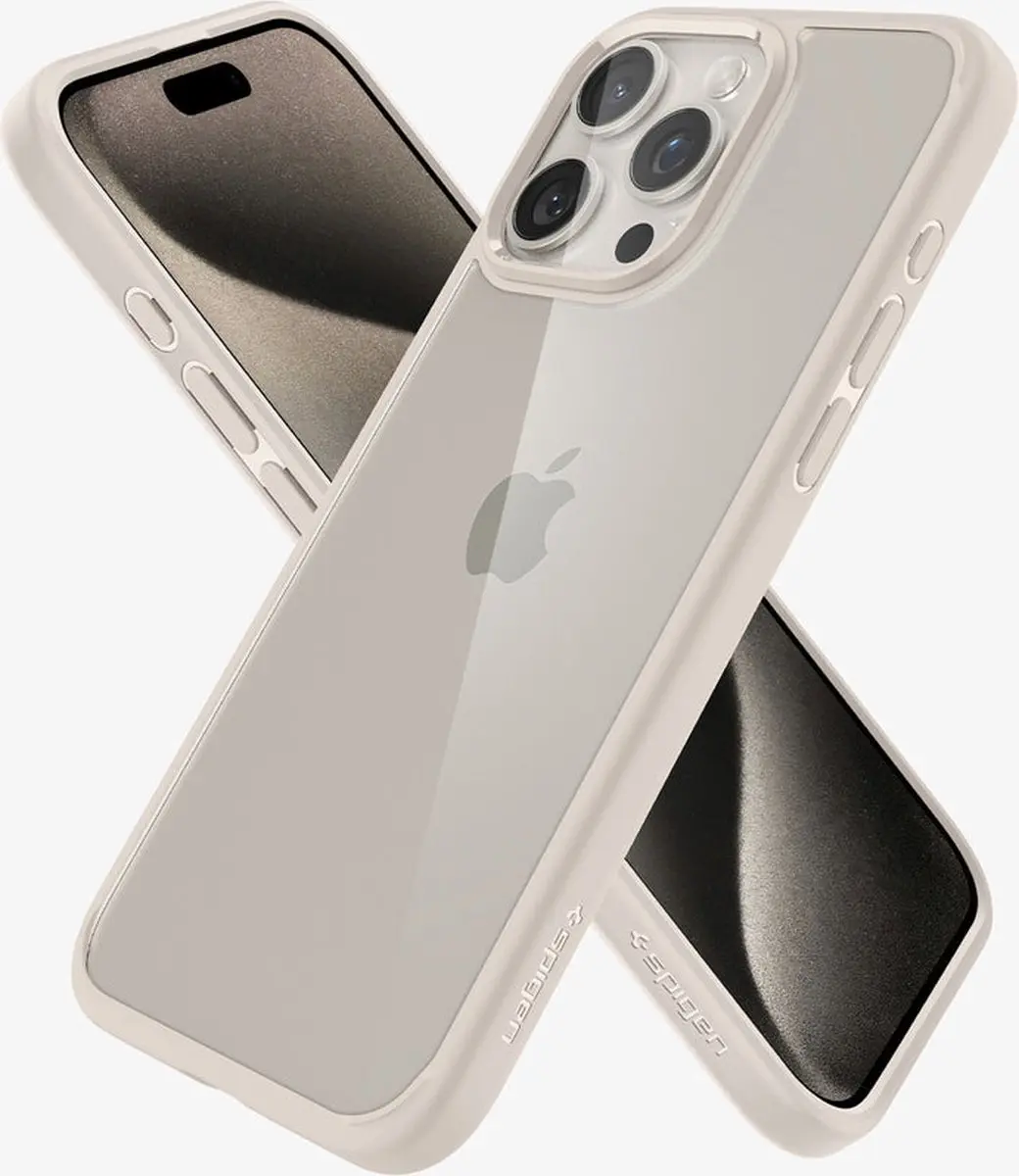 Spigen Ultra Hybrid Hoesje iPhone 15 Pro - Titanium - 8809971221030 - afbeelding 6 van 6