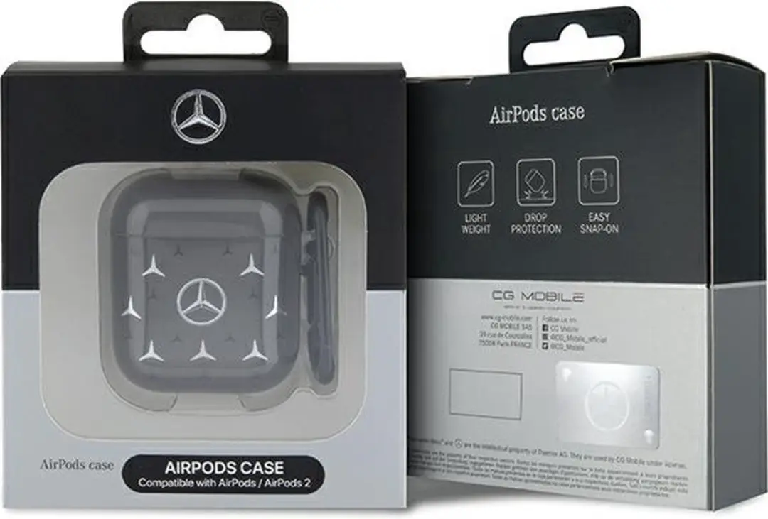 Mercedes-Benz MEA28DPMGS AirPods Hoes - Zwart Groot Sterpatroon