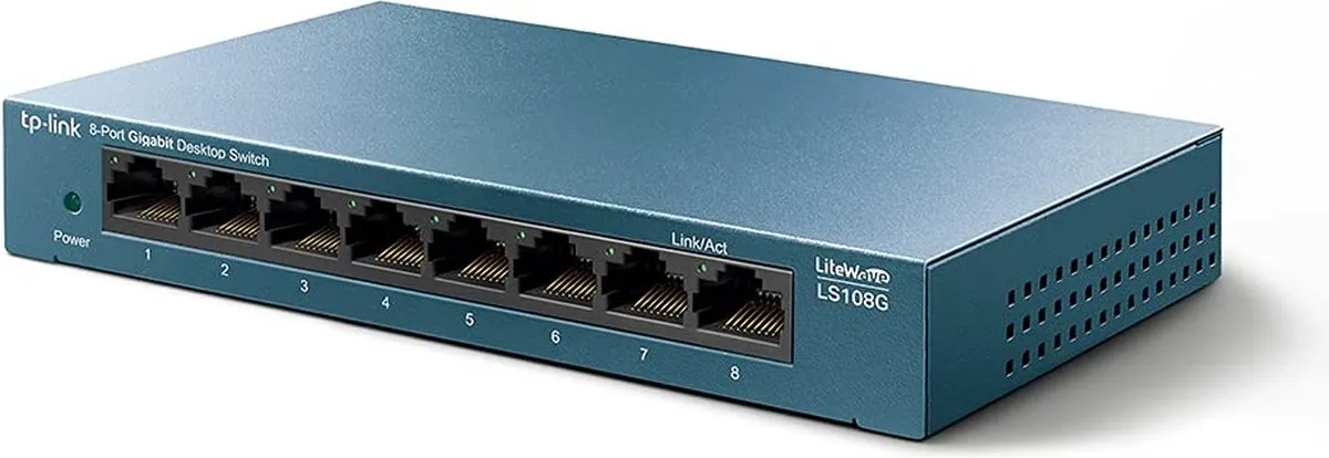 TP-Link LS108G 8-poorts Unmanaged Switch - Blauw