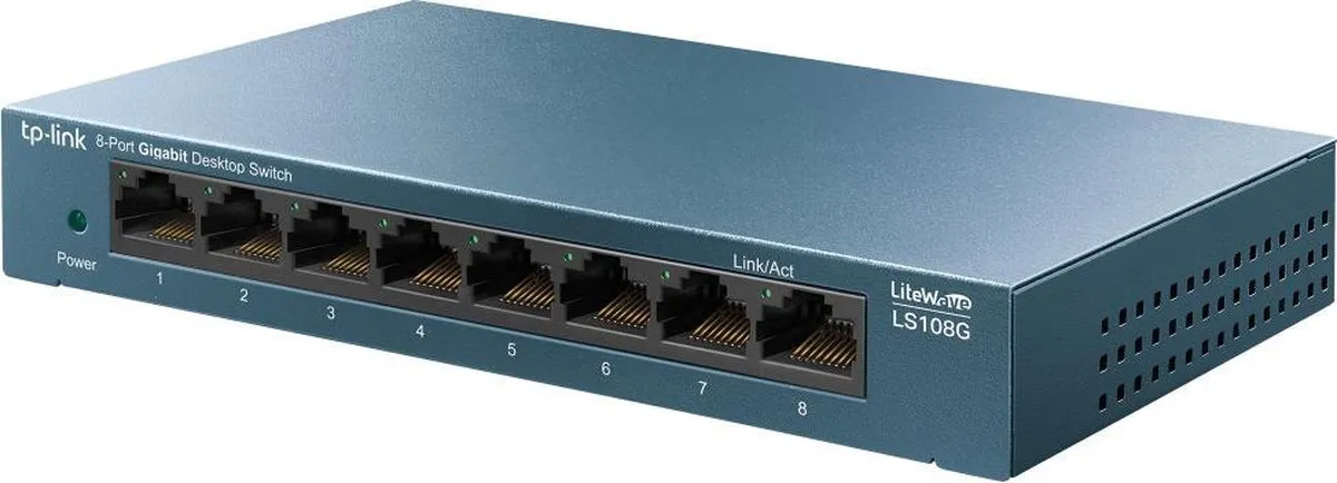 TP-Link LS108G 8-poorts Unmanaged Switch - Blauw - afbeelding 6 van 6