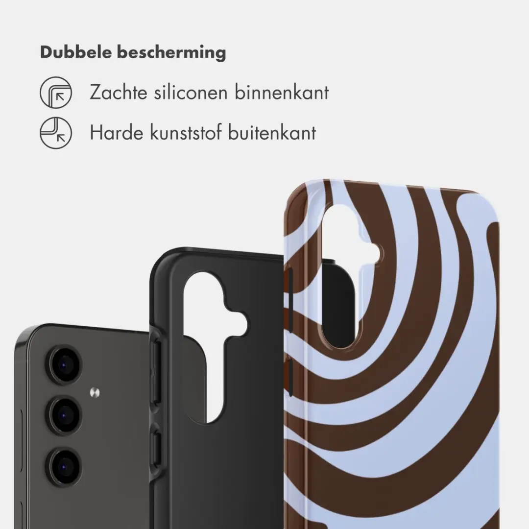 Selencia Hoesje Samsung Galaxy S24 FE Dream Swirl Chocolate