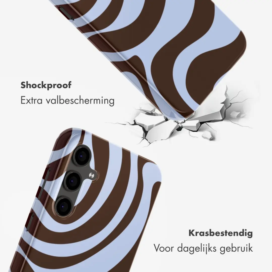Selencia Hoesje Samsung Galaxy S24 FE Dream Swirl Chocolate