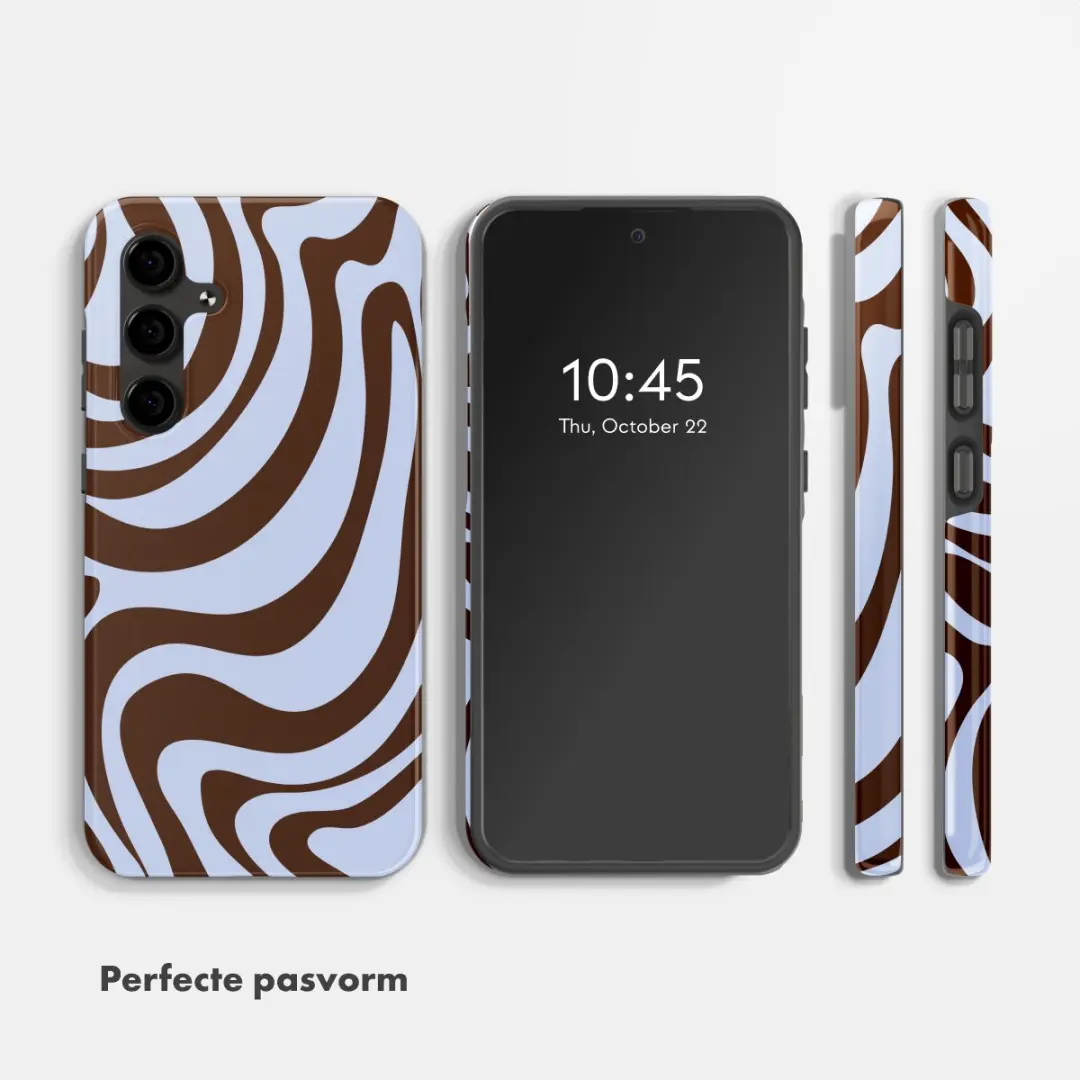 Selencia Hoesje Samsung Galaxy S24 FE Dream Swirl Chocolate