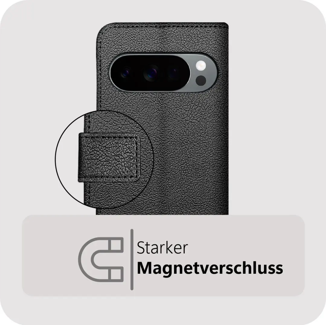 Just in Case Bookcase Classic MGO2780CW1 Hoesje - Google Pixel 10/10 Pro - Zwart