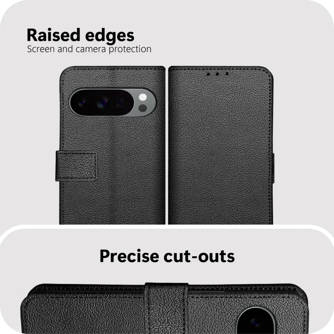 Just in Case Bookcase Classic MGO2780CW1 Hoesje - Google Pixel 10/10 Pro - Zwart