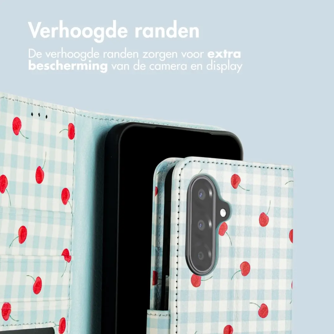 Imoshion Galaxy A56 Hoesje Cherry Check - 3 Pasjes
