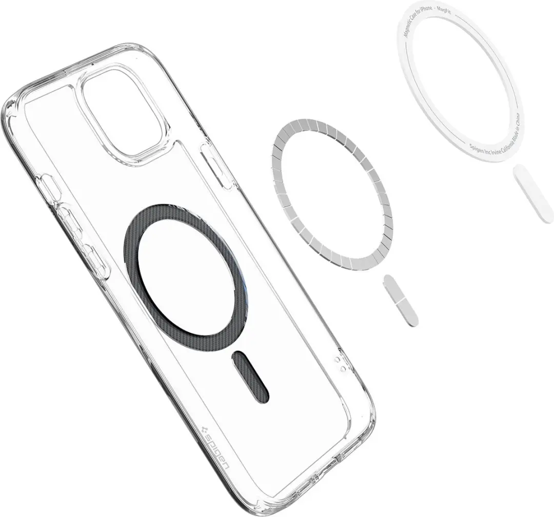 Spigen Ultra Hybrid MagFit ACS06804 iPhone 15 Hoesje - Grijs