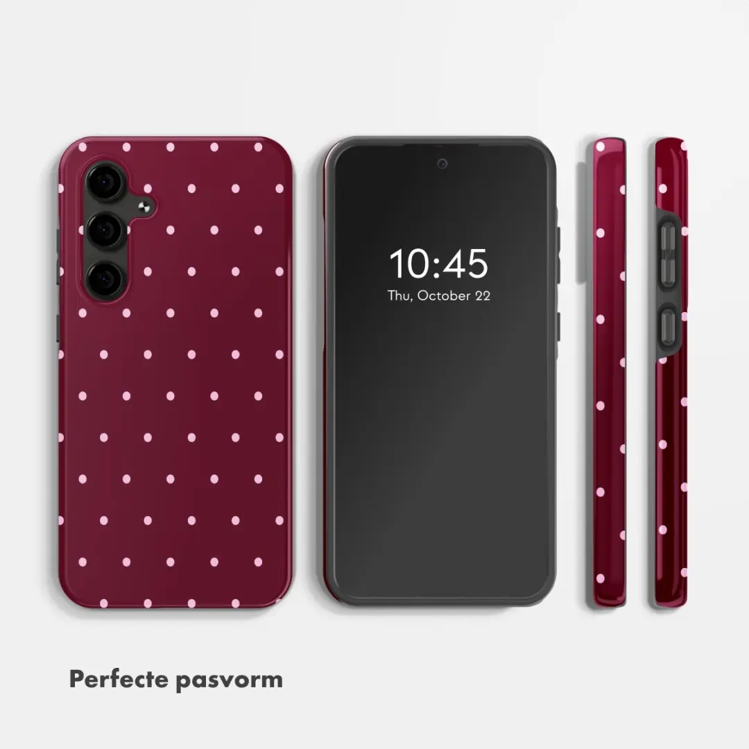 Selencia Hoesje Samsung Galaxy S24 FE - Donkerrood