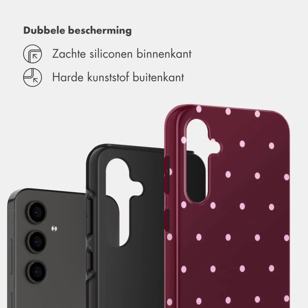 Selencia Hoesje Samsung Galaxy S24 FE - Donkerrood