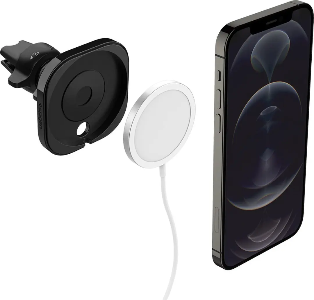 Spigen MagFit MagSafe Auto Houder - iPhone 12/12 Pro - Zwart - afbeelding 3 van 6