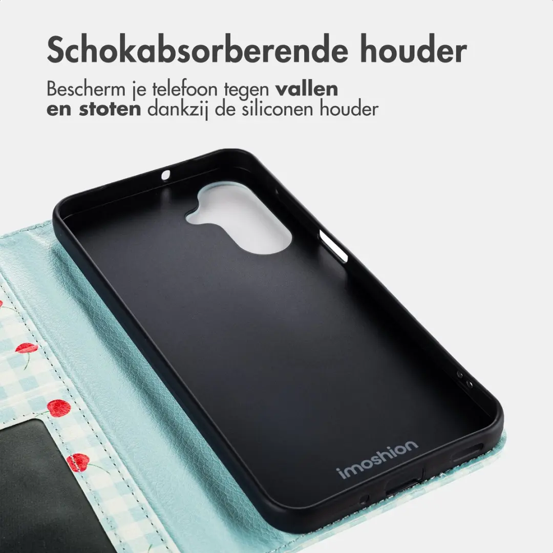 imosHion Hoesje Samsung Galaxy A17 - Cherry Check - 3 Pasjes
